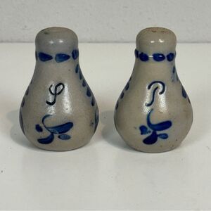 Vintage Salt Glazed German Stoneware Salt & Pepper Shaker Set